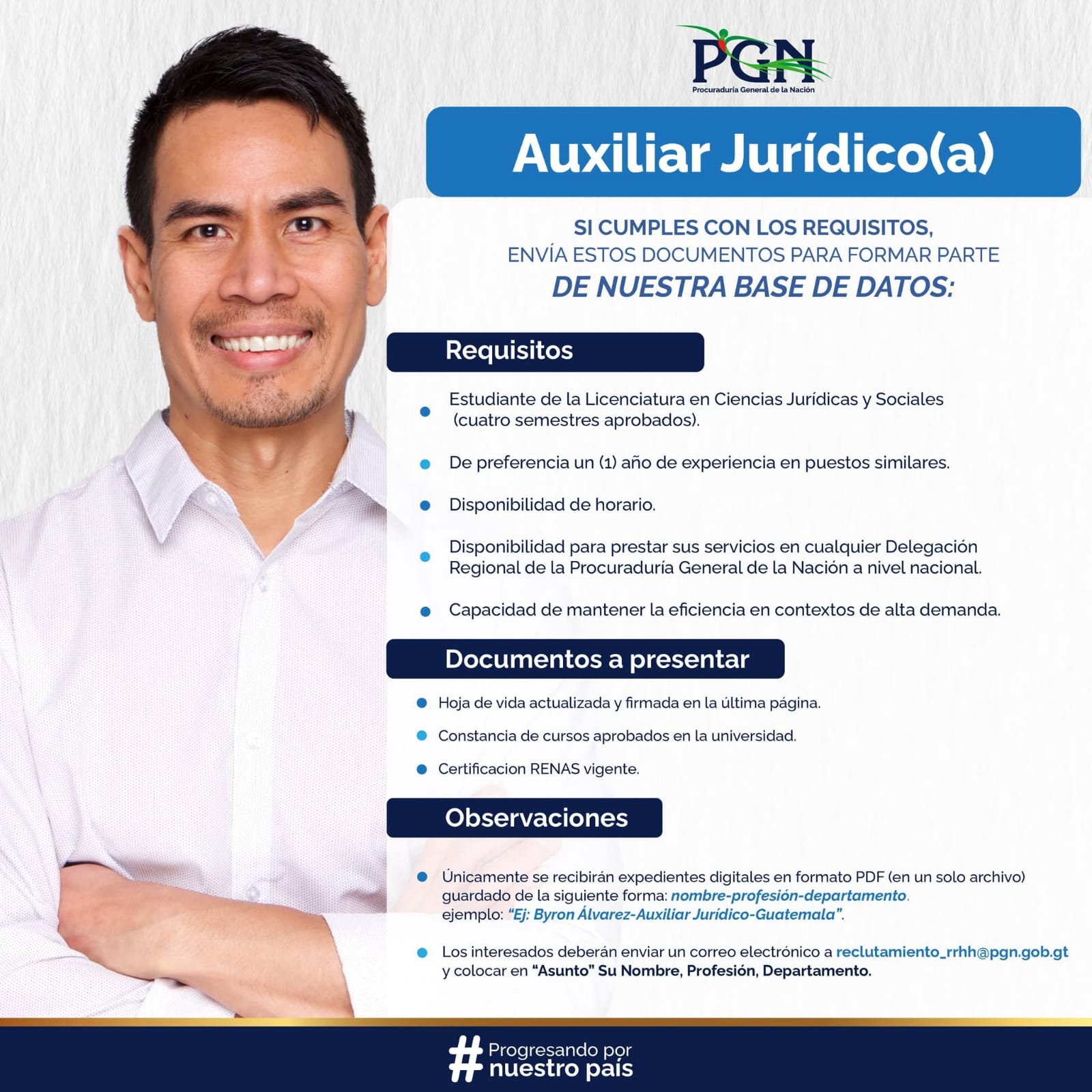 Auxiliar Jurídico(a) - Oferta de Trabajo
