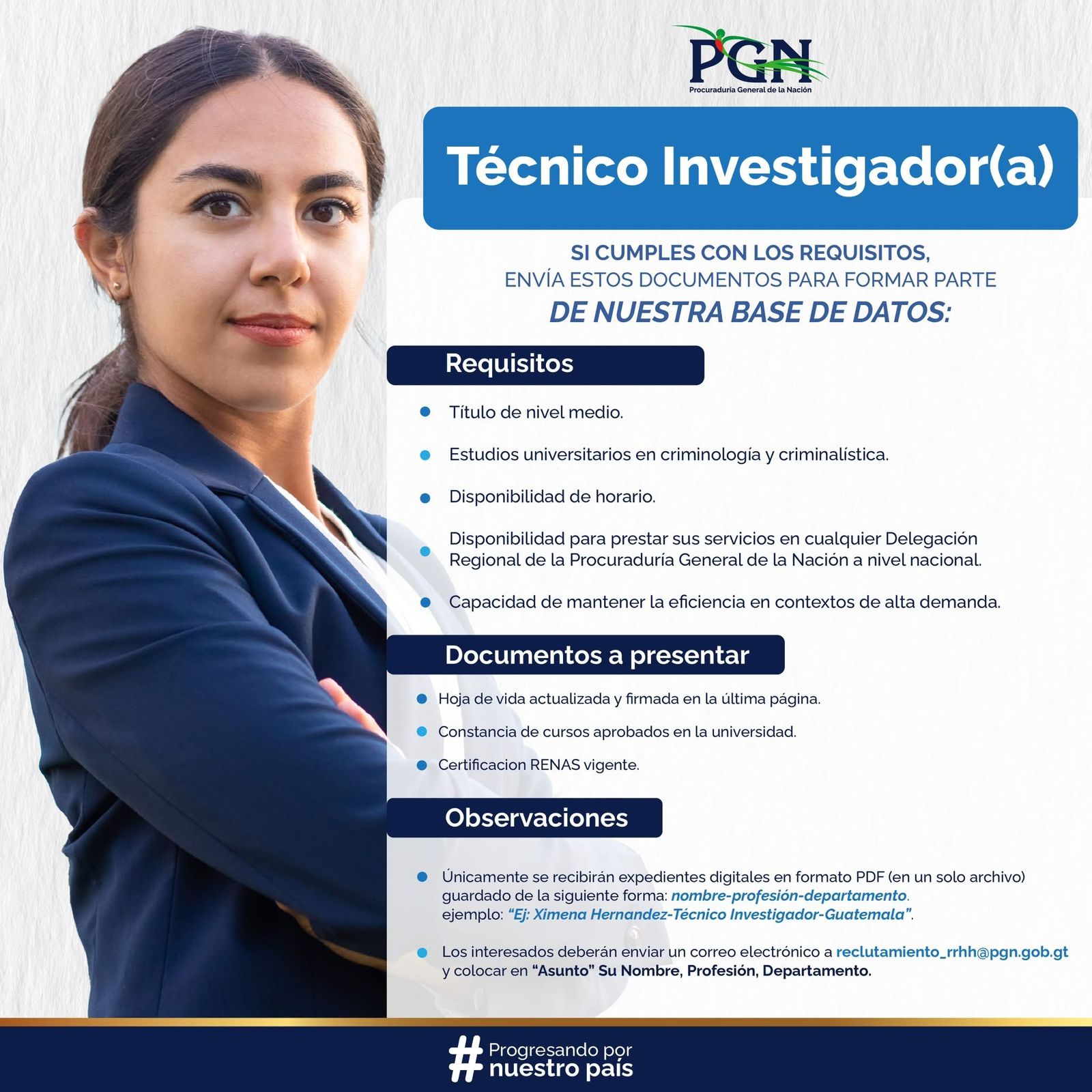 Técnico Investigador - Oferta de Trabajo