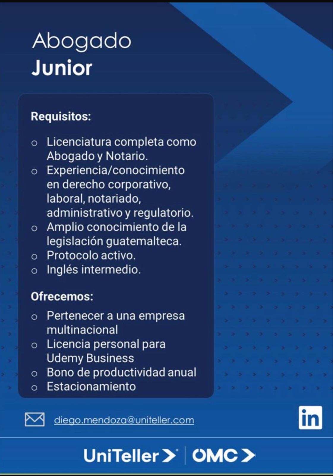Abogado Junior - Oferta de Trabajo