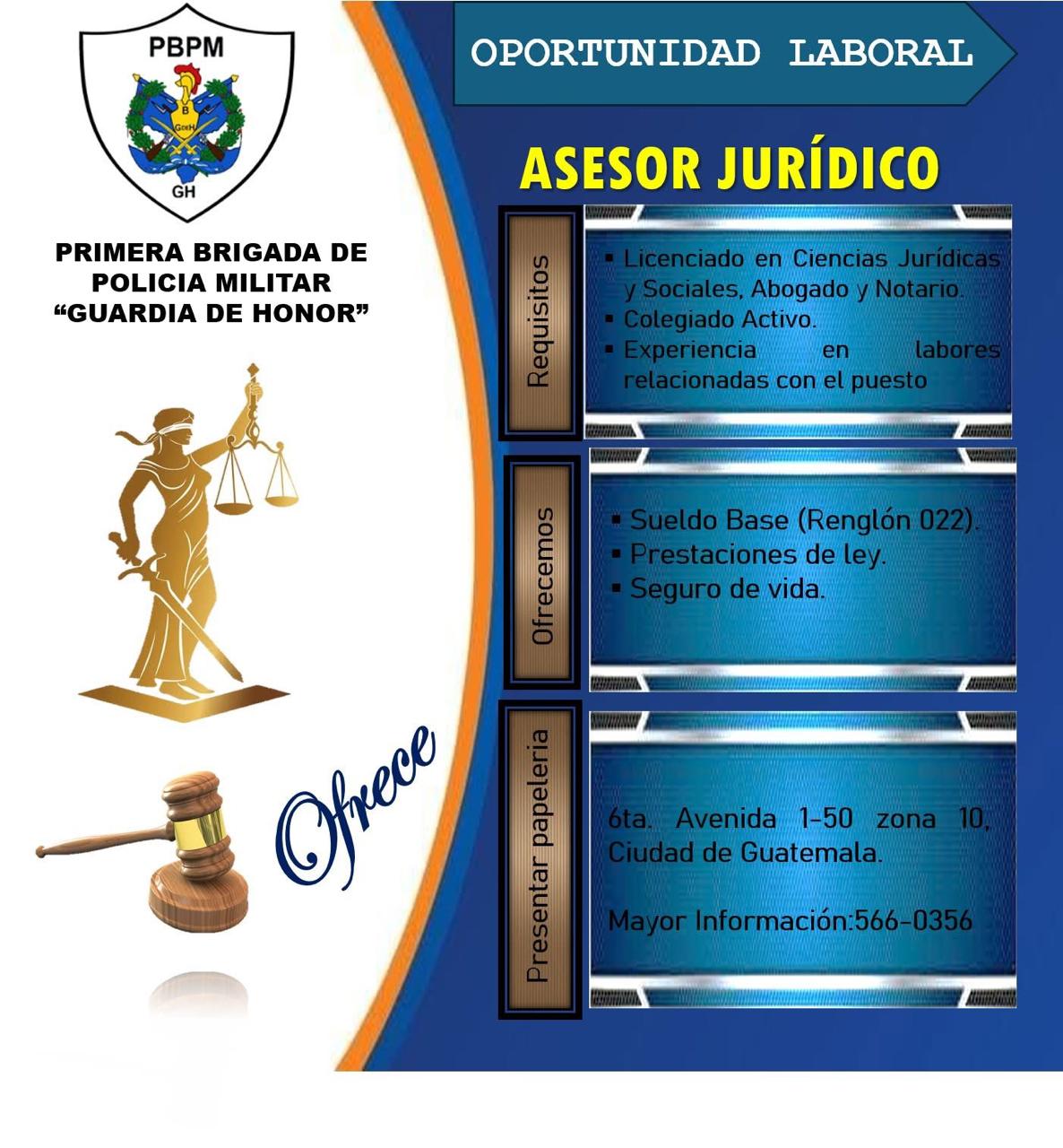 Asesor Juridico - Oferta de Trabajo
