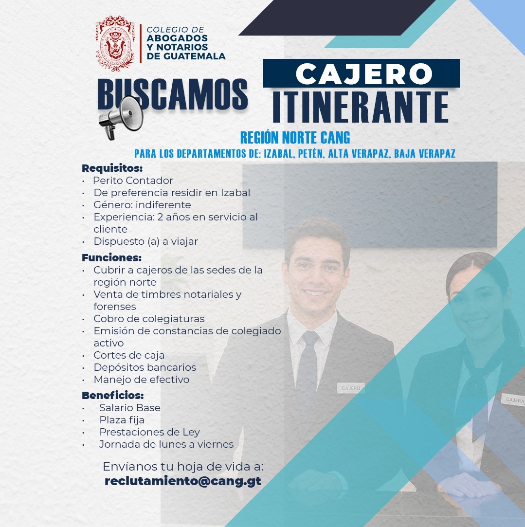 Cajero Itinerante - Oferta de Trabajo